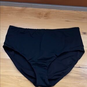 Lands’ End Black High-Waisted Bikini Bottoms